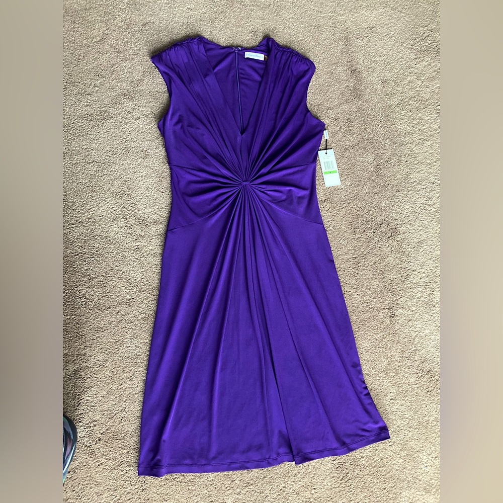 Purple Calvin Klein dress. NWT. Size 8.